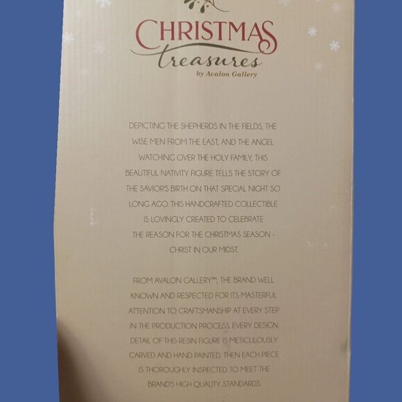 Avalon Gallery Christmas Treasures Nativity Story Figure Cross With Angel "14" - Picture 3 of 12